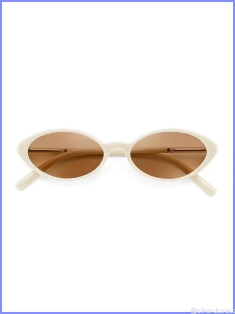 Oval Cat Eye Sunglasses UV400 Protection Retro Narrow Frame Lightweight